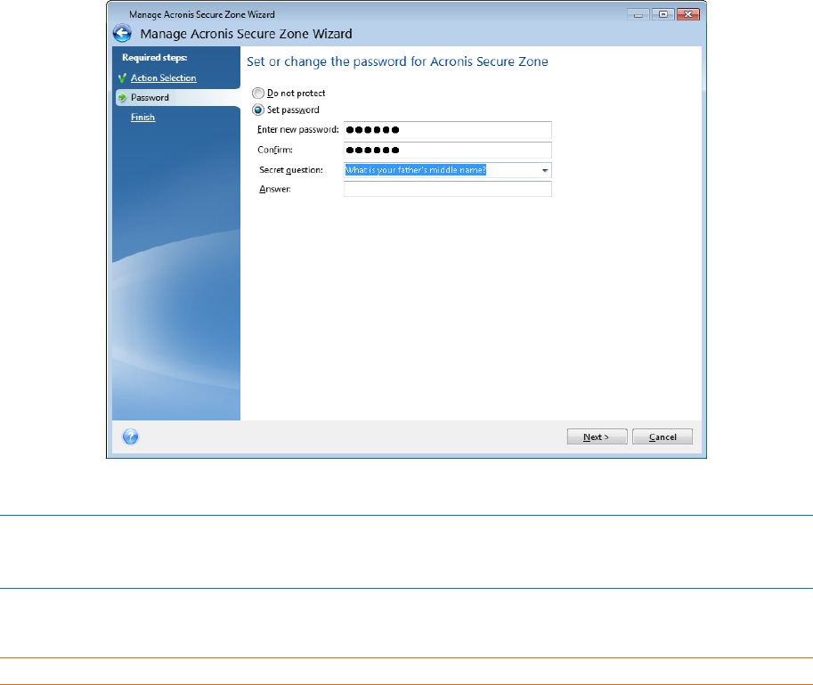 set a backup password in acronis true image 2014