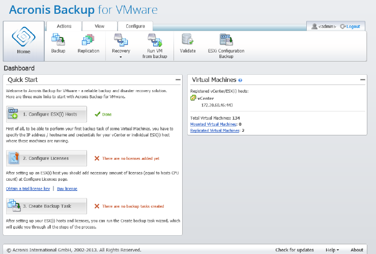 acronis backup for vmware socket license