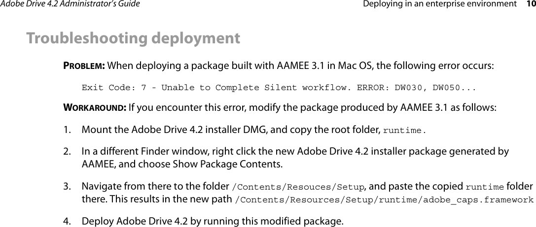 Page 10 of 10 - Adobe Drive 4.2 Administrator’s Guide - Administrator's 42 Admin