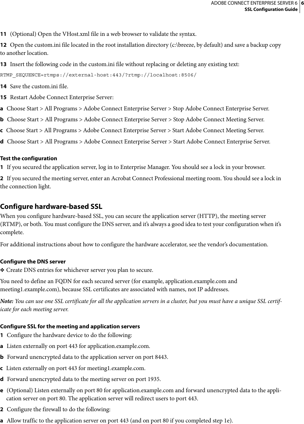 Page 9 of 12 - Adobe Connect Enterprise Server 6 SSL Configuration Guide Entreprise - 6.0 En