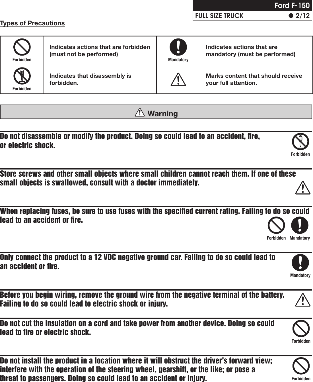 Page 2 of 12 - Alpine  X009-FD2 - Installation Guide IM