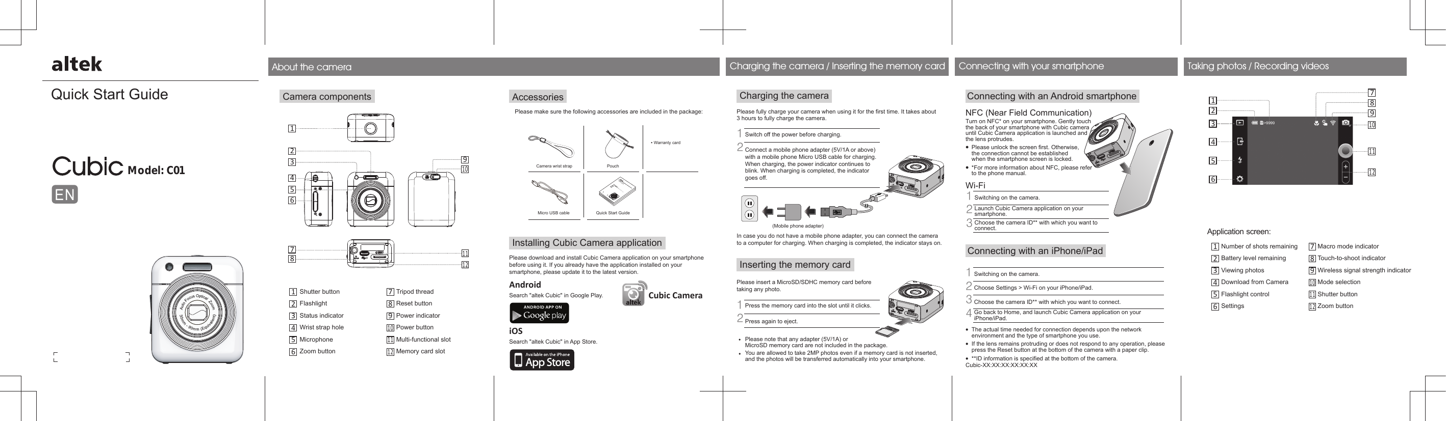 altek 16880001 Wireless LAN DSC User Manual 301 4345 001 A QSG US CUBIC
