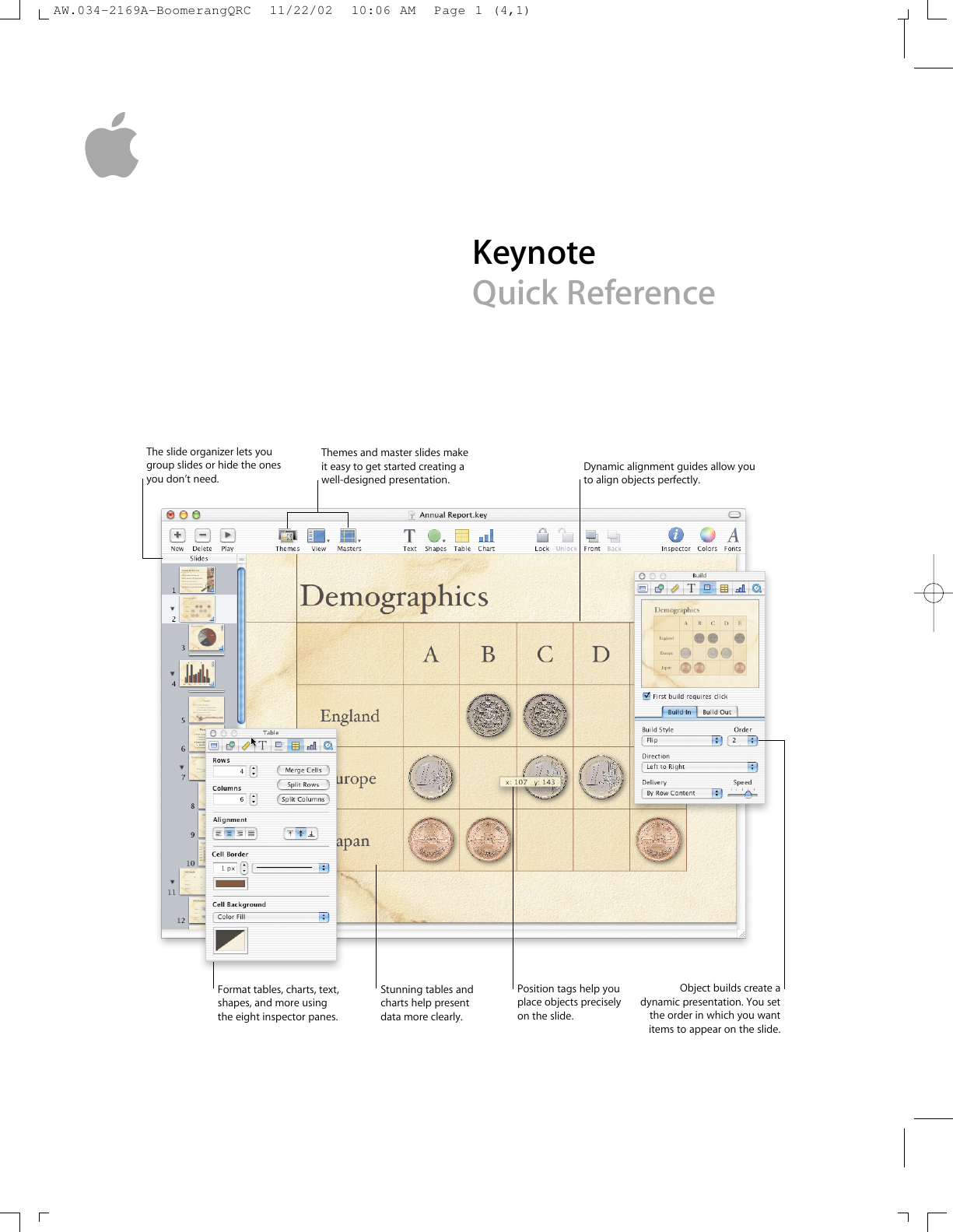 Page 1 of 8 - Apple Keynote Quick Reference (Manual) - Qsg