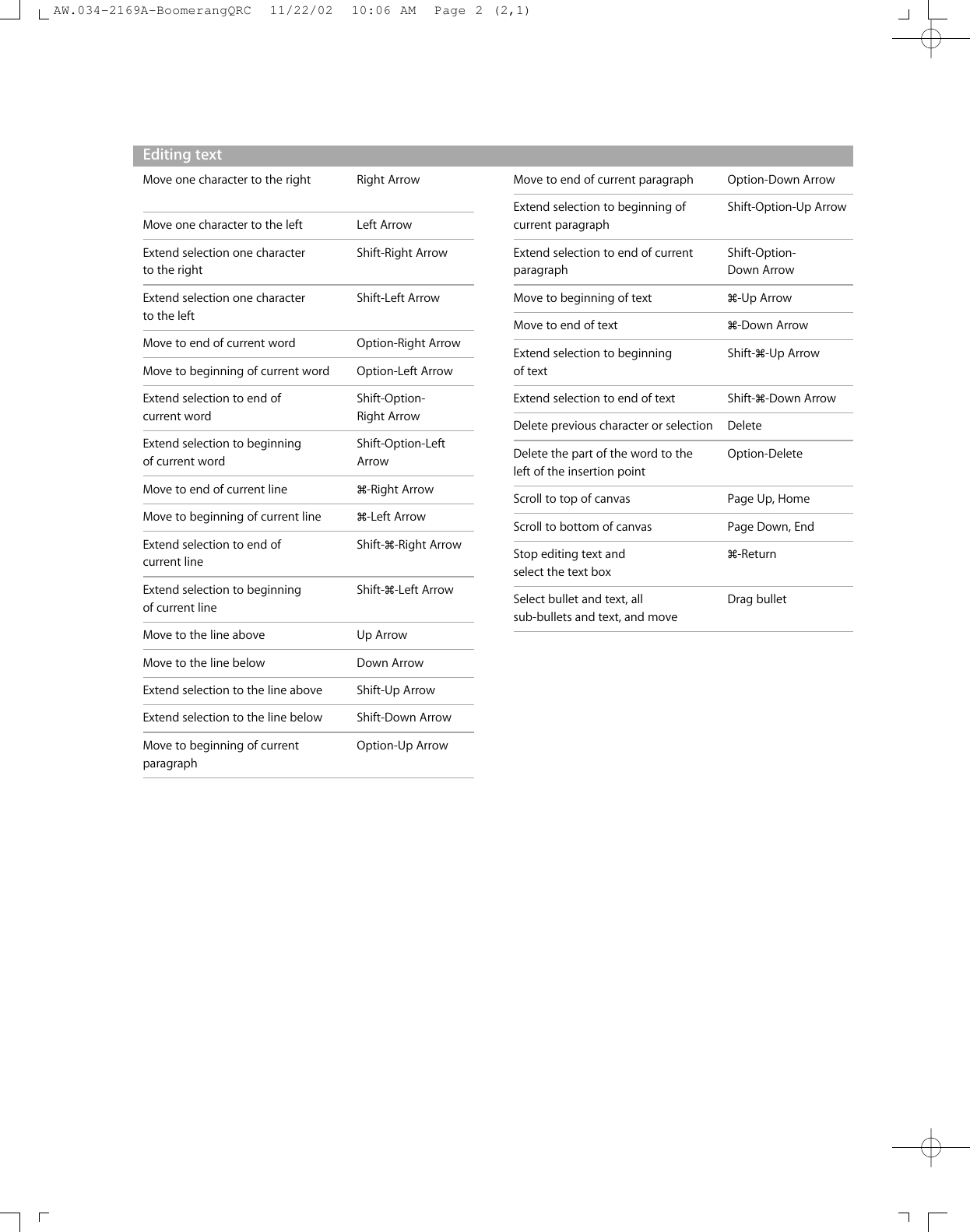 Page 6 of 8 - Apple Keynote Quick Reference (Manual) - Qsg