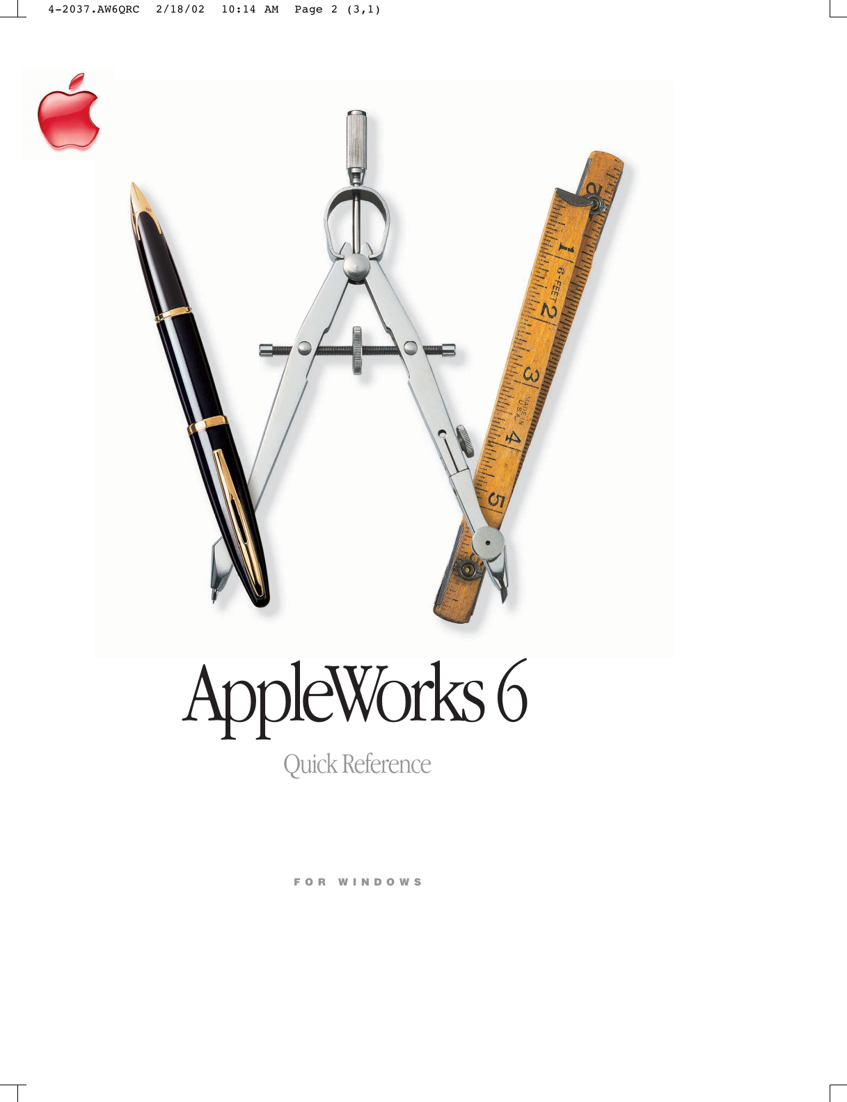 Page 1 of 6 - Apple AppleWorks 6 For Windows Works - Quick Reference Appleworks6WIN Ref