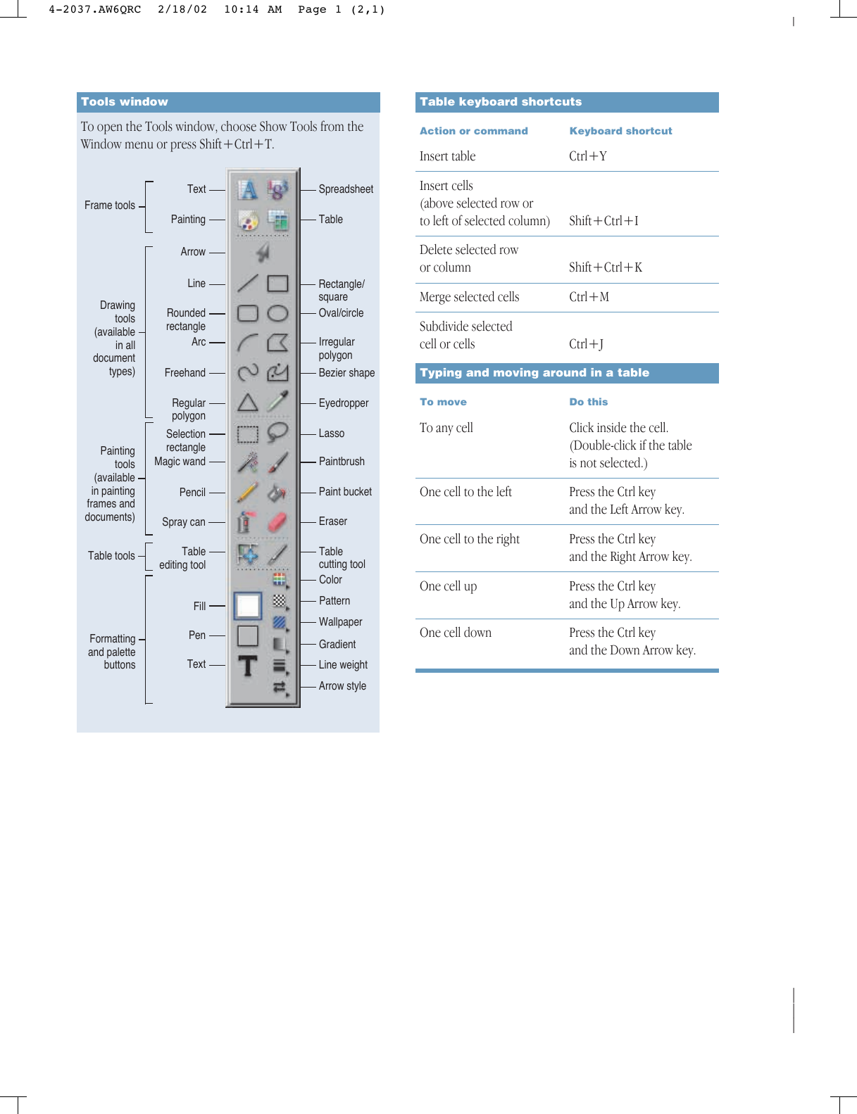 Page 3 of 6 - Apple AppleWorks 6 For Windows Works - Quick Reference Appleworks6WIN Ref