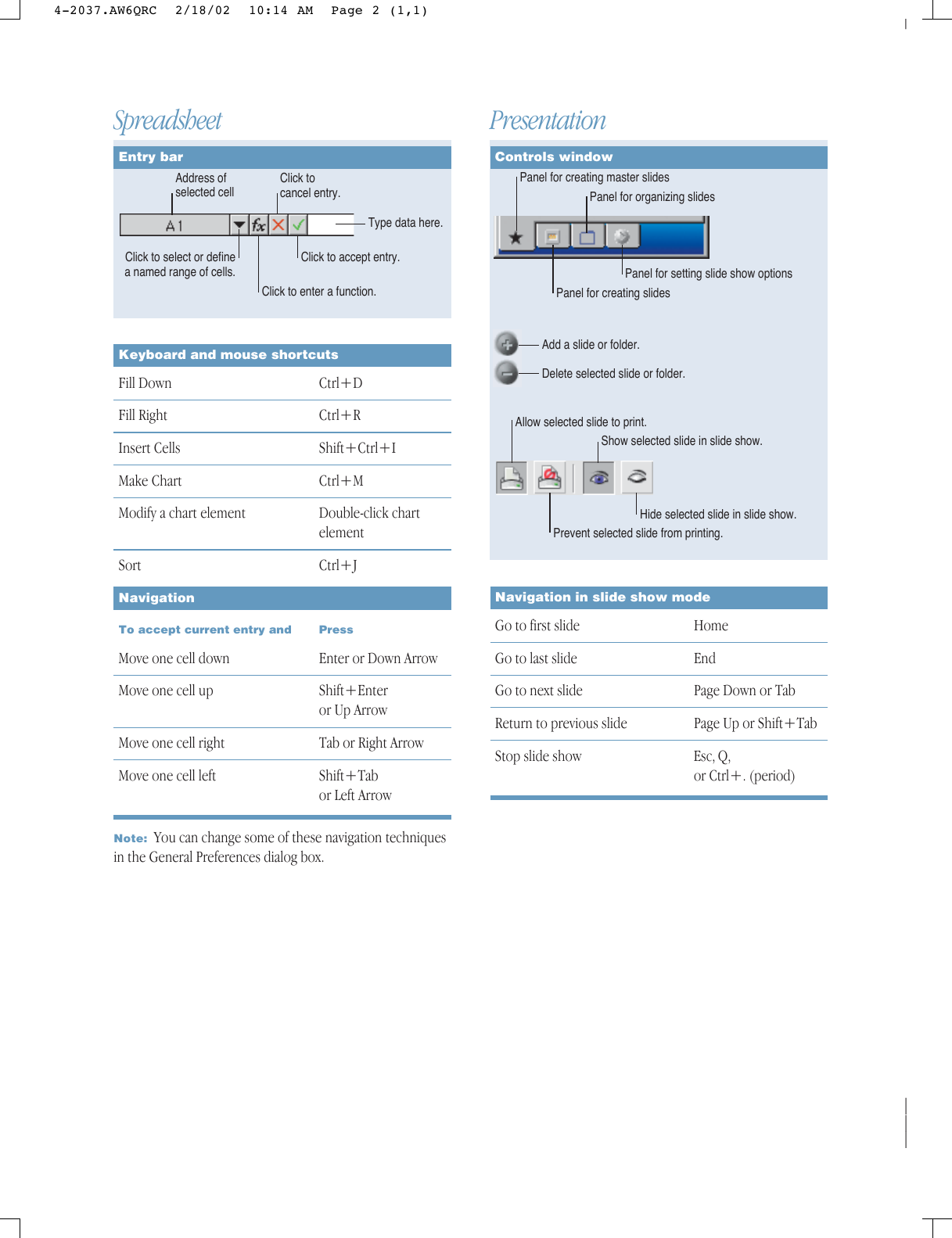 Page 5 of 6 - Apple AppleWorks 6 For Windows Works - Quick Reference Appleworks6WIN Ref