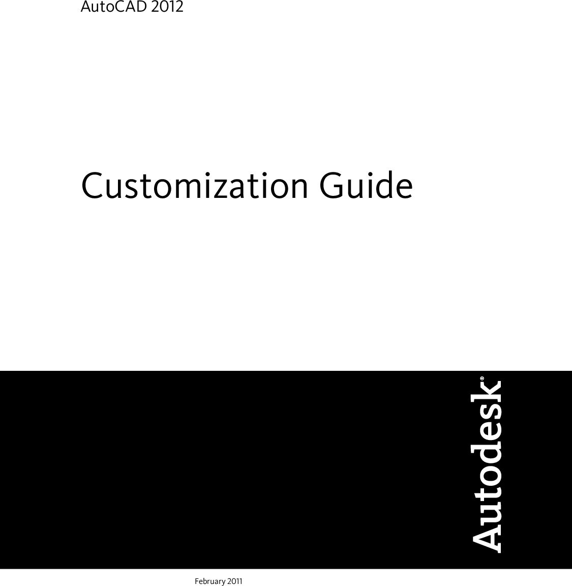 Autodesk Auto CAD 2012 Customization Guide Cust Enu V2 0