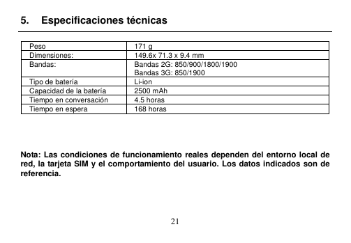 Page 22 of b mobile 30-063 Mobile Phone User Manual 