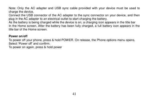 Page 42 of b mobile 30-063 Mobile Phone User Manual 