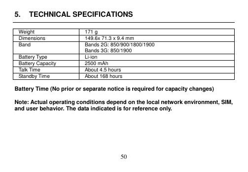 Page 51 of b mobile 30-063 Mobile Phone User Manual 