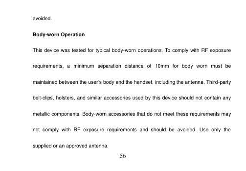 Page 57 of b mobile 30-063 Mobile Phone User Manual 