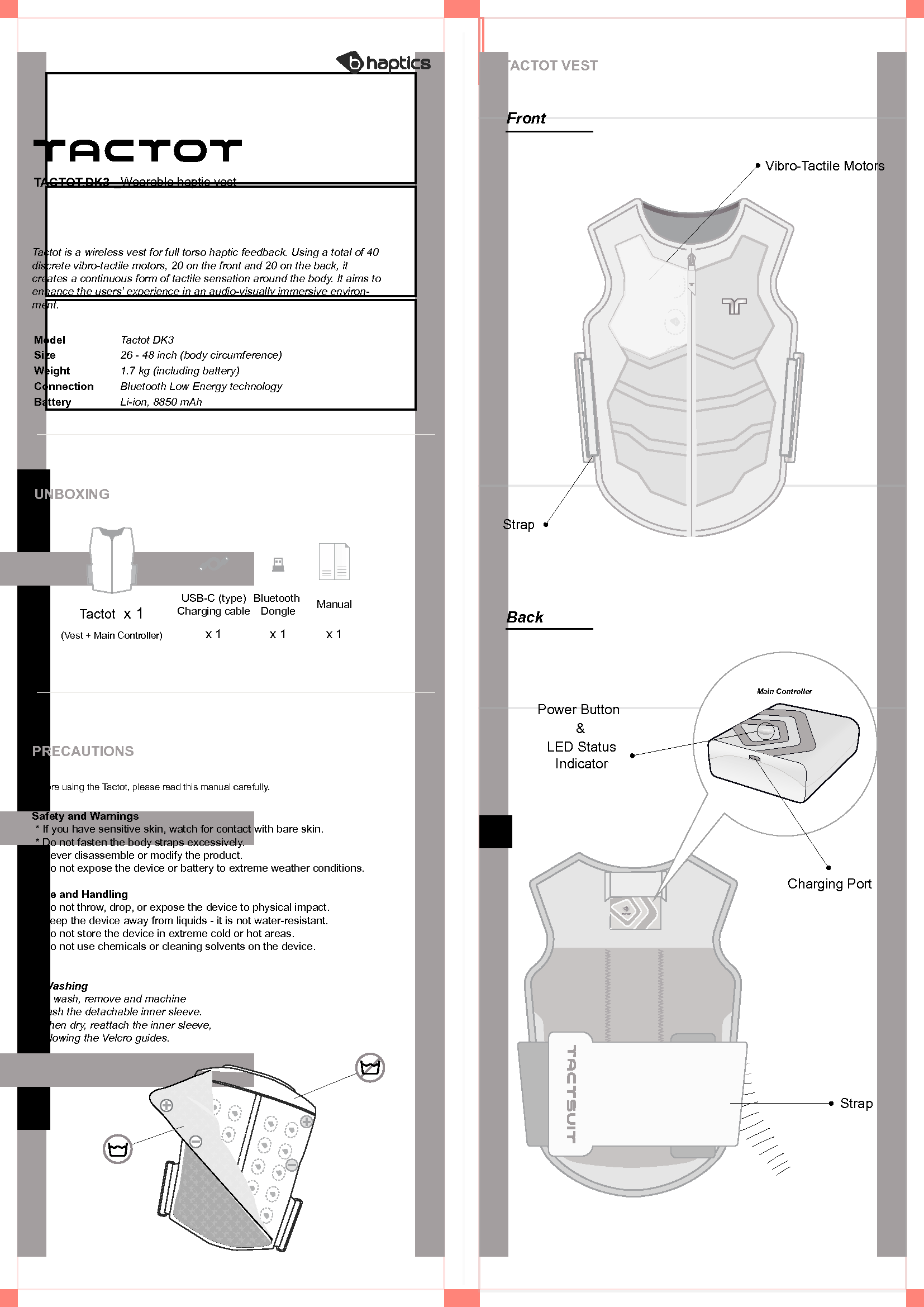 haptic vest tactot dk3