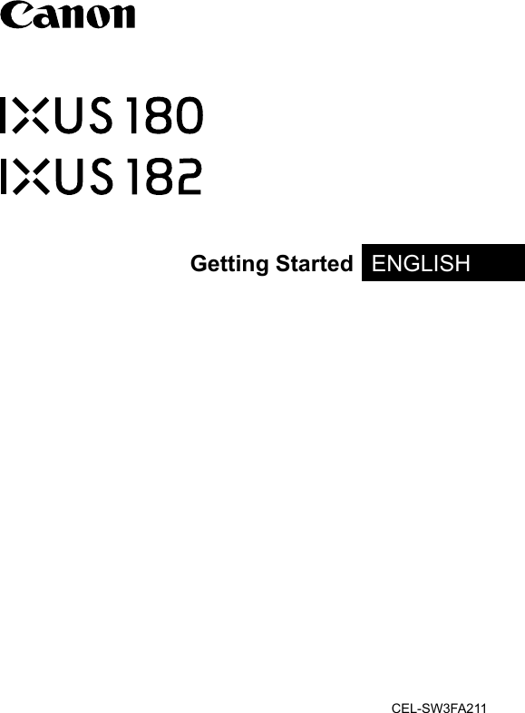 Canon Ixus 1 Getting Started 180 Qg En