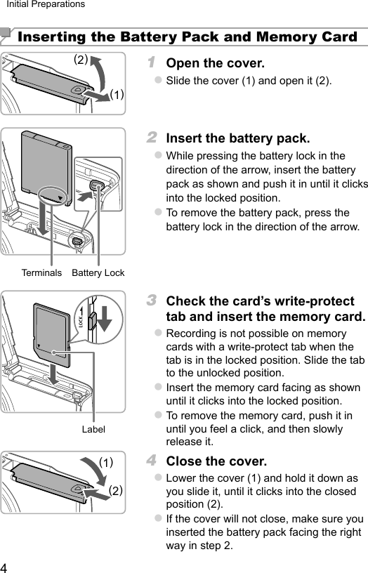 Page 4 of 10 - Canon IXUS 185 - Getting Started QG EN