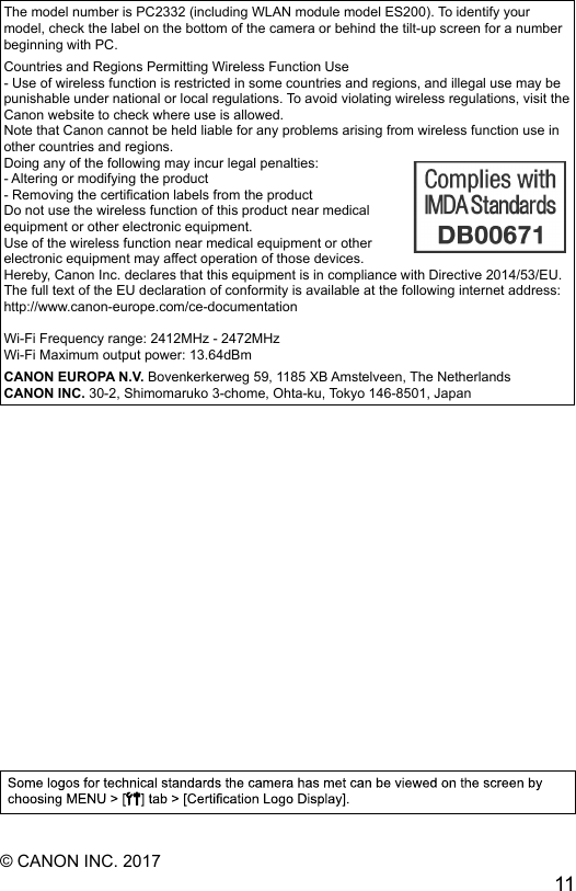 Page 11 of 11 - Canon  IXUS 190 - Getting Started QG EN