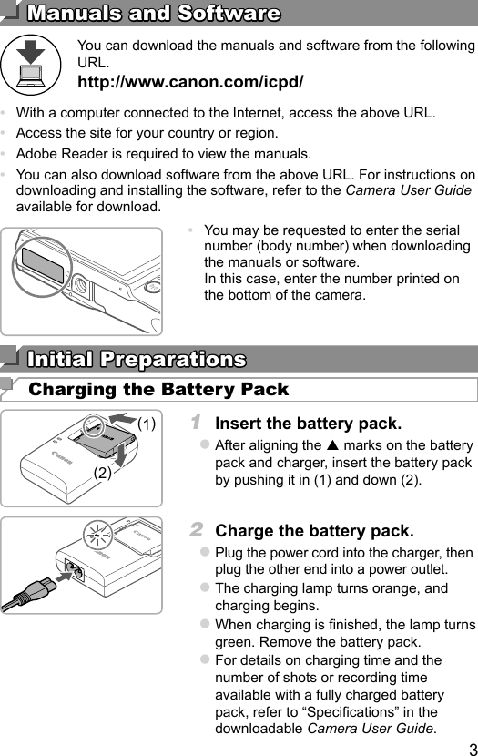 Page 3 of 11 - Canon  IXUS 190 - Getting Started QG EN