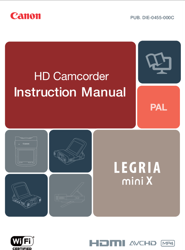 Canon Legria Mini X User Guide Minix Im En