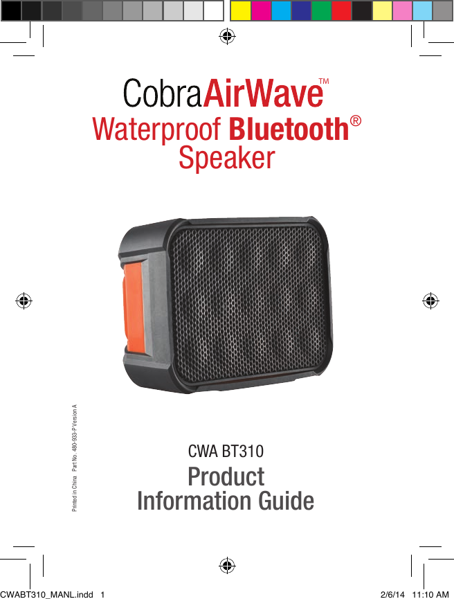 Page 1 of 6 - Cobra  Air Wave Box - Product Information Guide CWABT310 EN