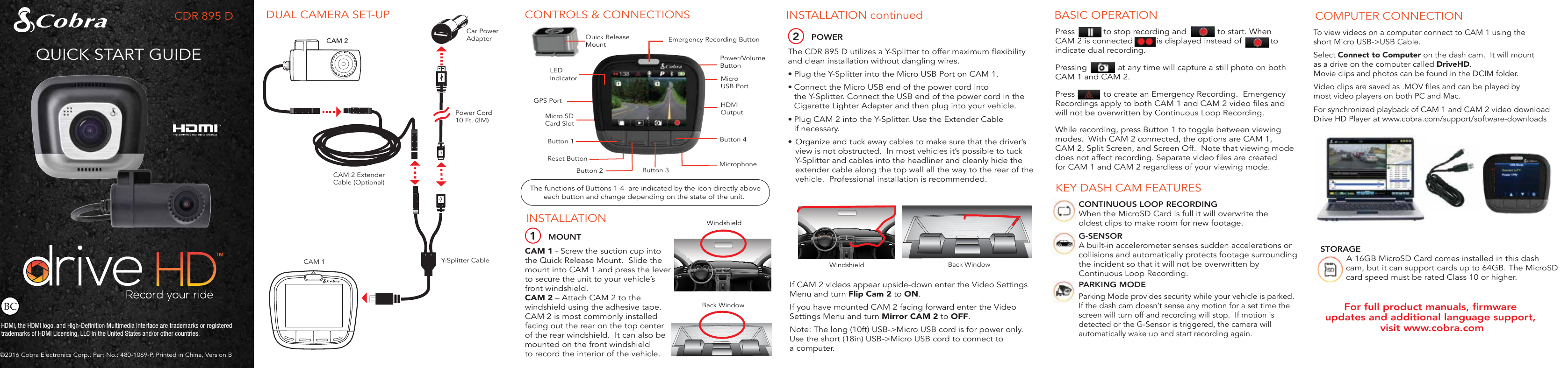 Page 1 of 1 - Cobra CDR895D_QSG_ENG_vB CDR-895D - Quick Start Guide CDR895D QSG ENG