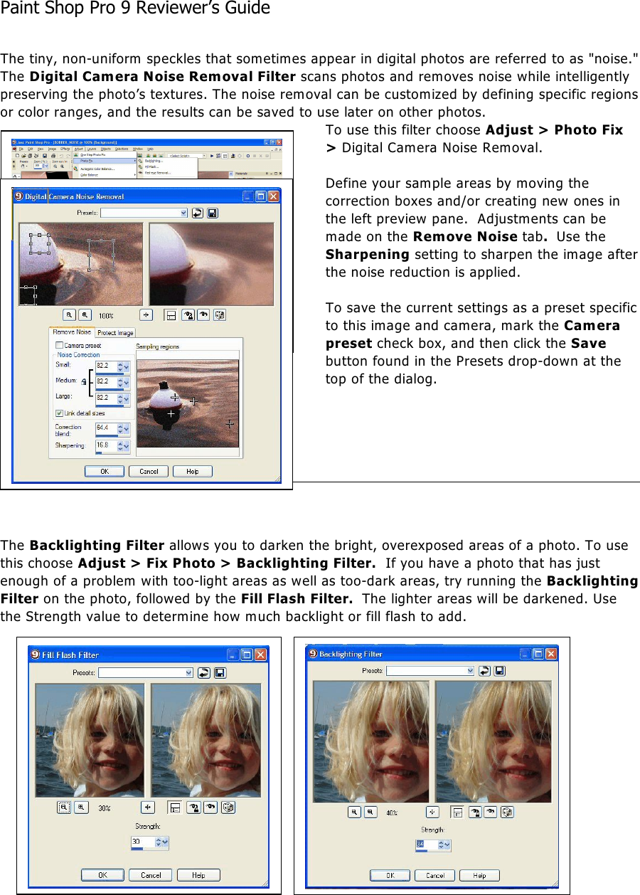 Page 4 of 9 - Corel Paint Shop Pro 9 - 9.0 Reviewer's Guide RG EN