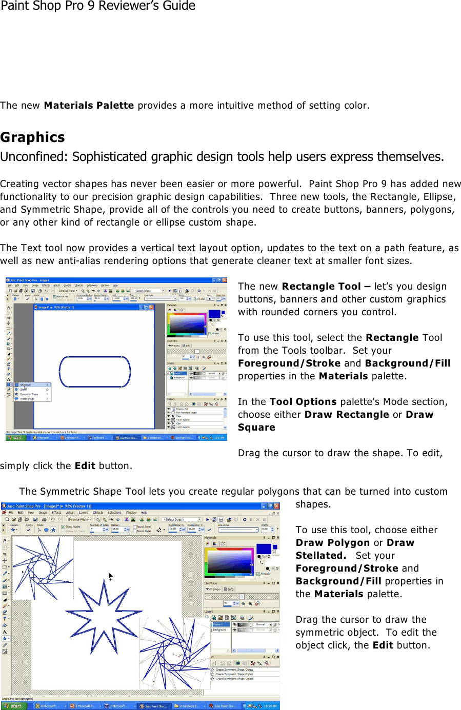 Page 6 of 9 - Corel Paint Shop Pro 9 - 9.0 Reviewer's Guide RG EN