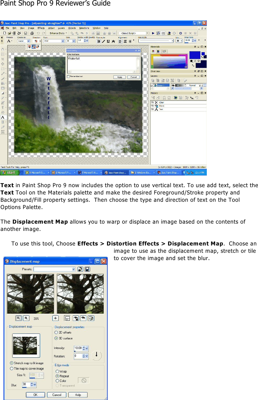 Page 7 of 9 - Corel Paint Shop Pro 9 - 9.0 Reviewer's Guide RG EN