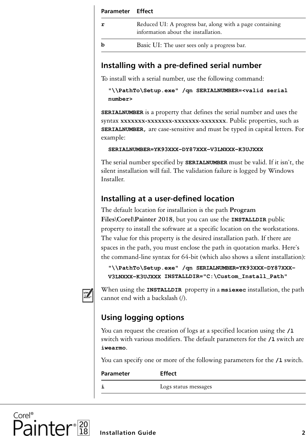 Page 3 of 8 - Corel Painter Installation Guide - 2018 Painter-2018-IG-EN