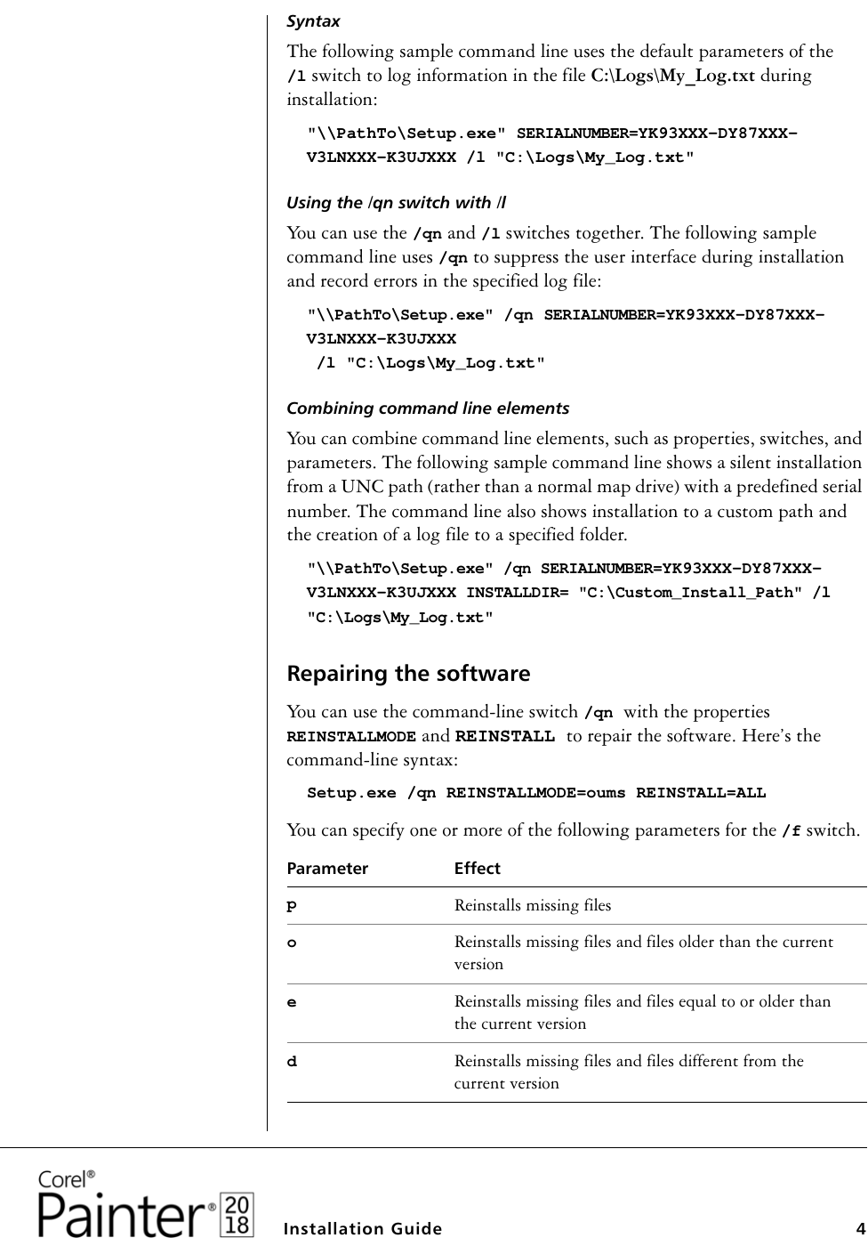 Page 5 of 8 - Corel Painter Installation Guide - 2018 Painter-2018-IG-EN