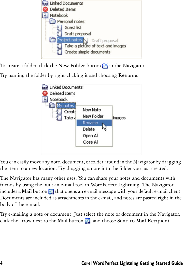 Page 5 of 7 - Corel Corel® WordPerfect® Lightning™ Getting Started Guide Word Perfect Office - X4 Lightning QG