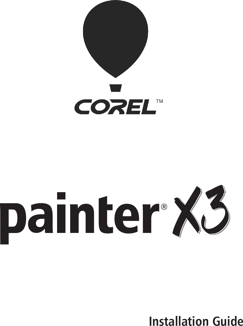 Page 1 of 8 - Corel PainterX3 Installation Guide Painter - X3 Painter-x3-dg-en