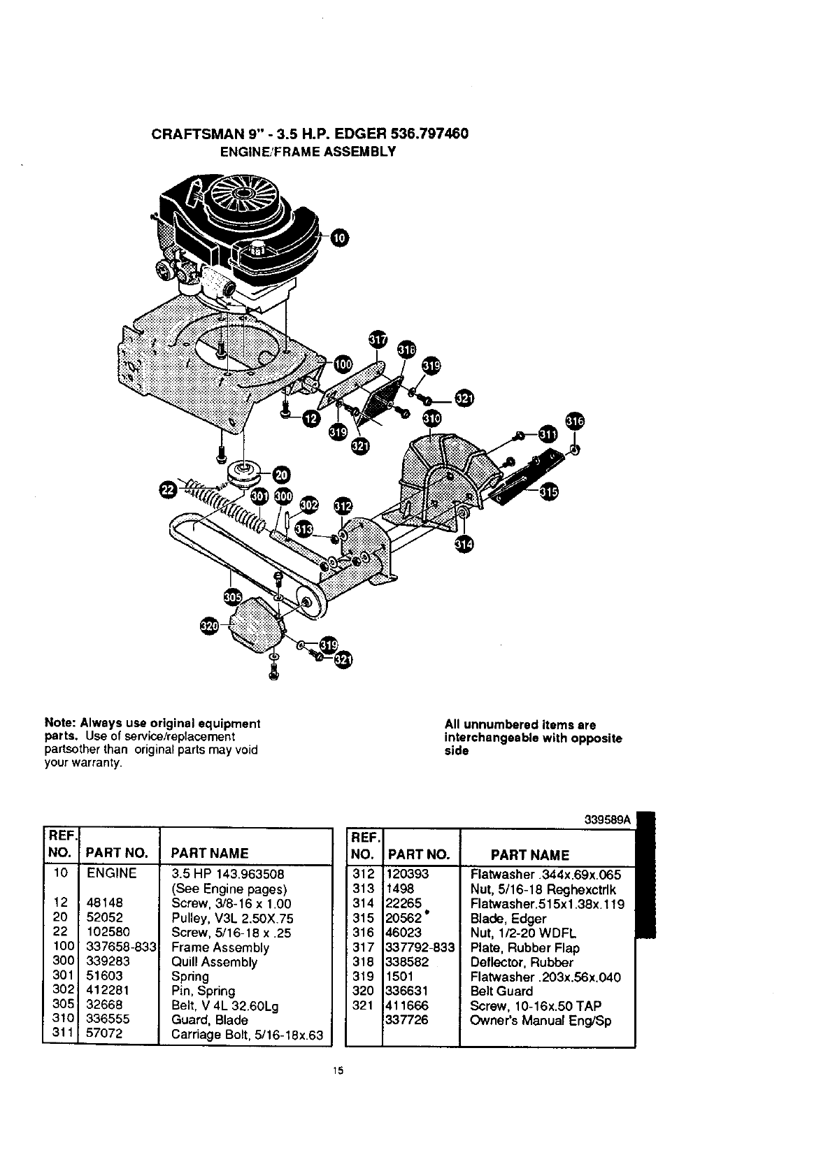 Craftsman 536797460 User Manual 3.5 HP 9 EDGER Manuals And Guides L9060262