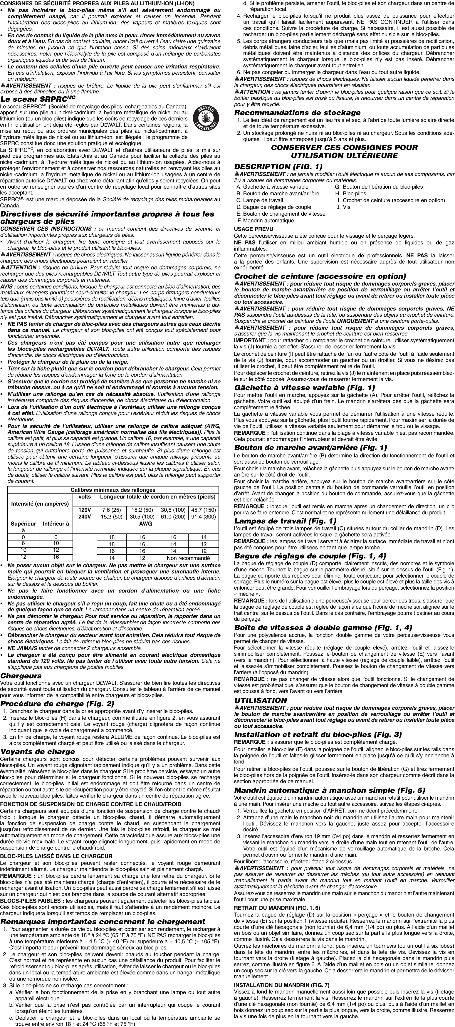 Page 4 of 7 - Dewalt Dcd710s2 N069854 Man Cdls Drill Driver DCD710 NA User Manual 42a70686-6aab-49e8-b13b-026a60ed0601