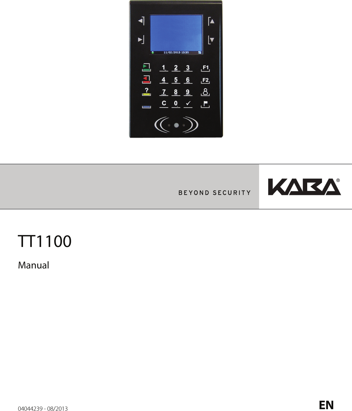                TT1100         Manual    04044239 - 08/2013  EN  