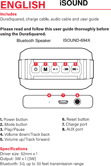 Bluetooth Speaker ISOUND-694XiSOUND