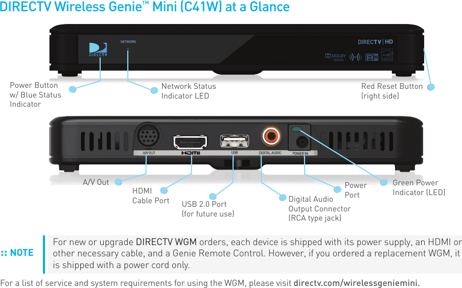 Page 3 of 8 - Dtv  DIRECTV C41W Wireless Genie Installation Guide
