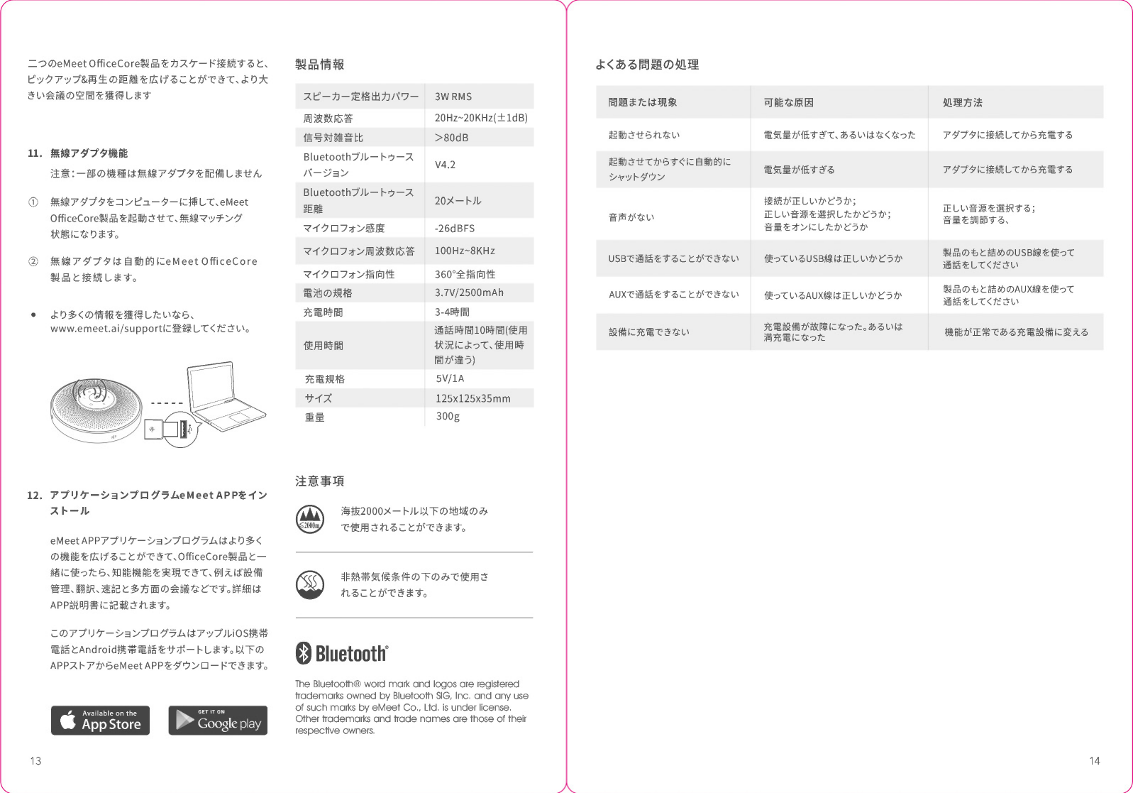 Page 8 of eMeet technology M2 Smart Conference Speaker User Manual 