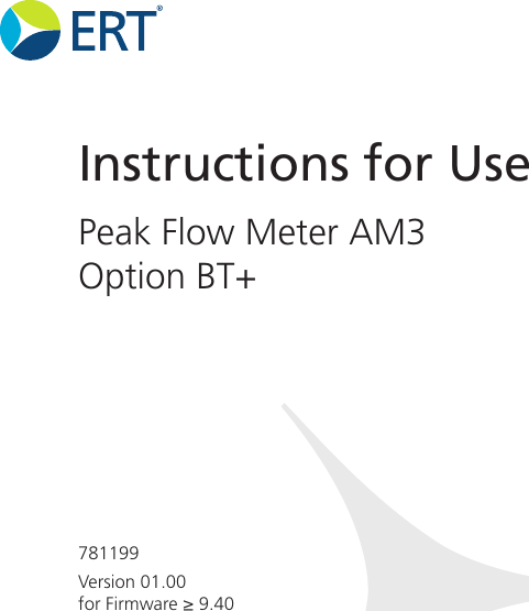 Page 1 of eResearchTechnology AM3G03 The Asthma Monitor AM3 is an electronic measurement device to monitor the lung function. User Manual 2AAUFAM3G03 UserMan