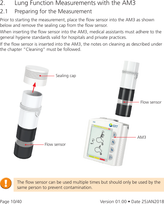 Page 10 of eResearchTechnology AM3G03 The Asthma Monitor AM3 is an electronic measurement device to monitor the lung function. User Manual 2AAUFAM3G03 UserMan