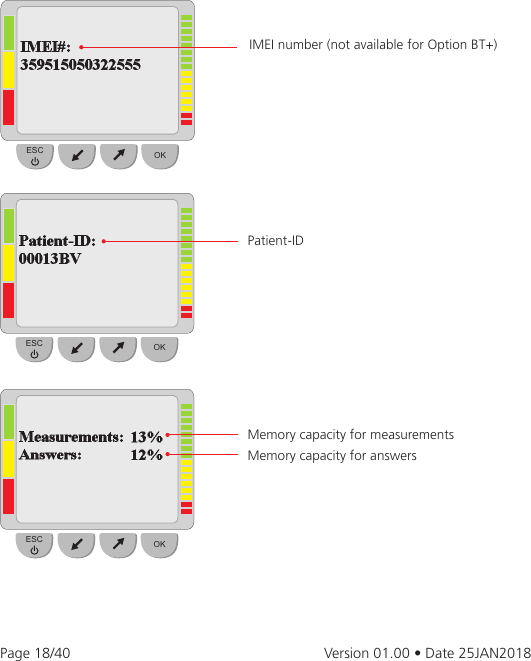 Page 18 of eResearchTechnology AM3G03 The Asthma Monitor AM3 is an electronic measurement device to monitor the lung function. User Manual 2AAUFAM3G03 UserMan