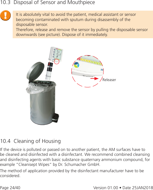 Page 24 of eResearchTechnology AM3G03 The Asthma Monitor AM3 is an electronic measurement device to monitor the lung function. User Manual 2AAUFAM3G03 UserMan