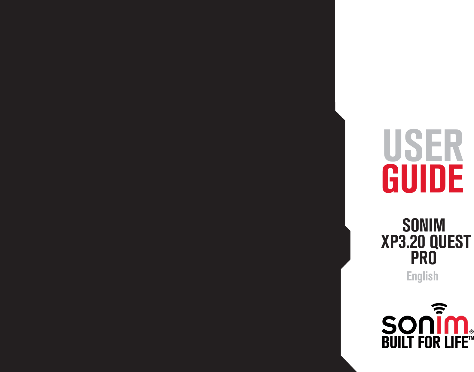 1 USER GUIDE      SONIM  XP3.20 QUEST        PRO       English