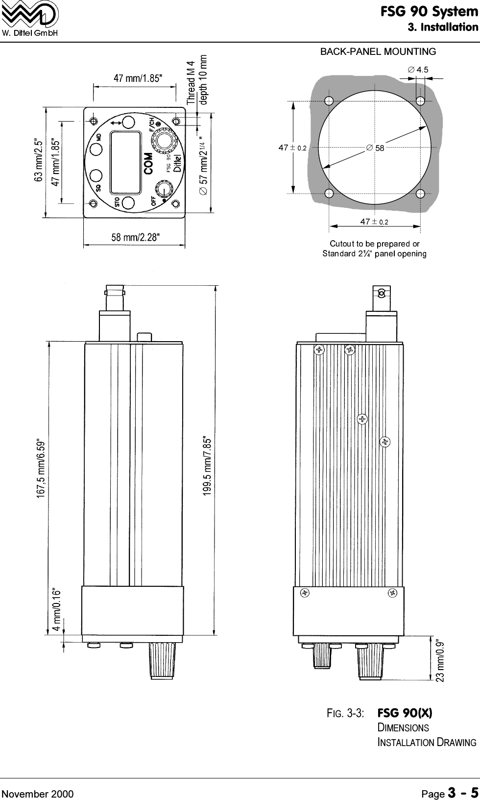 )6*6\VWHP,QVWDOODWLRQ1RYHPEHU 3DJH),* )6*;',0(16,216,167$//$7,21'5$:,1*%$&amp;.3$1(/02817,1*