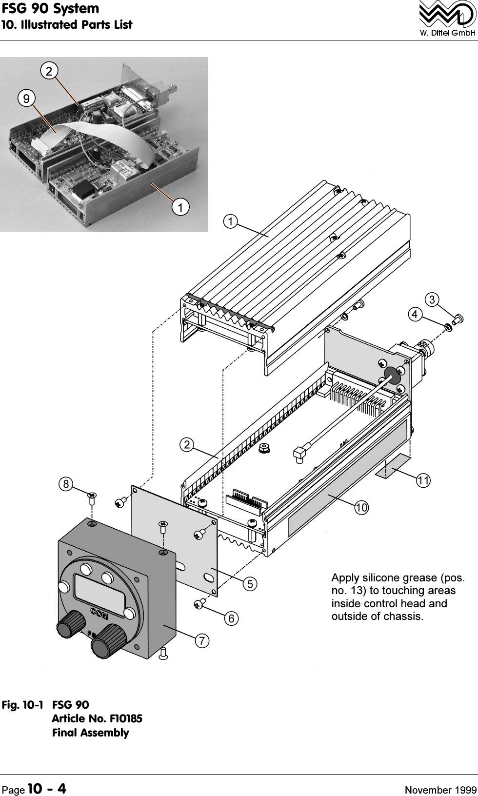 )6*6\VWHP,OOXVWUDWHG3DUWV/LVW3DJH 1RYHPEHU)LJ )6*$UWLFOH1R))LQDO$VVHPEO\$SSO\VLOLFRQHJUHDVHSRVQRWRWRXFKLQJDUHDVLQVLGHFRQWUROKHDGDQGRXWVLGHRIFKDVVLV