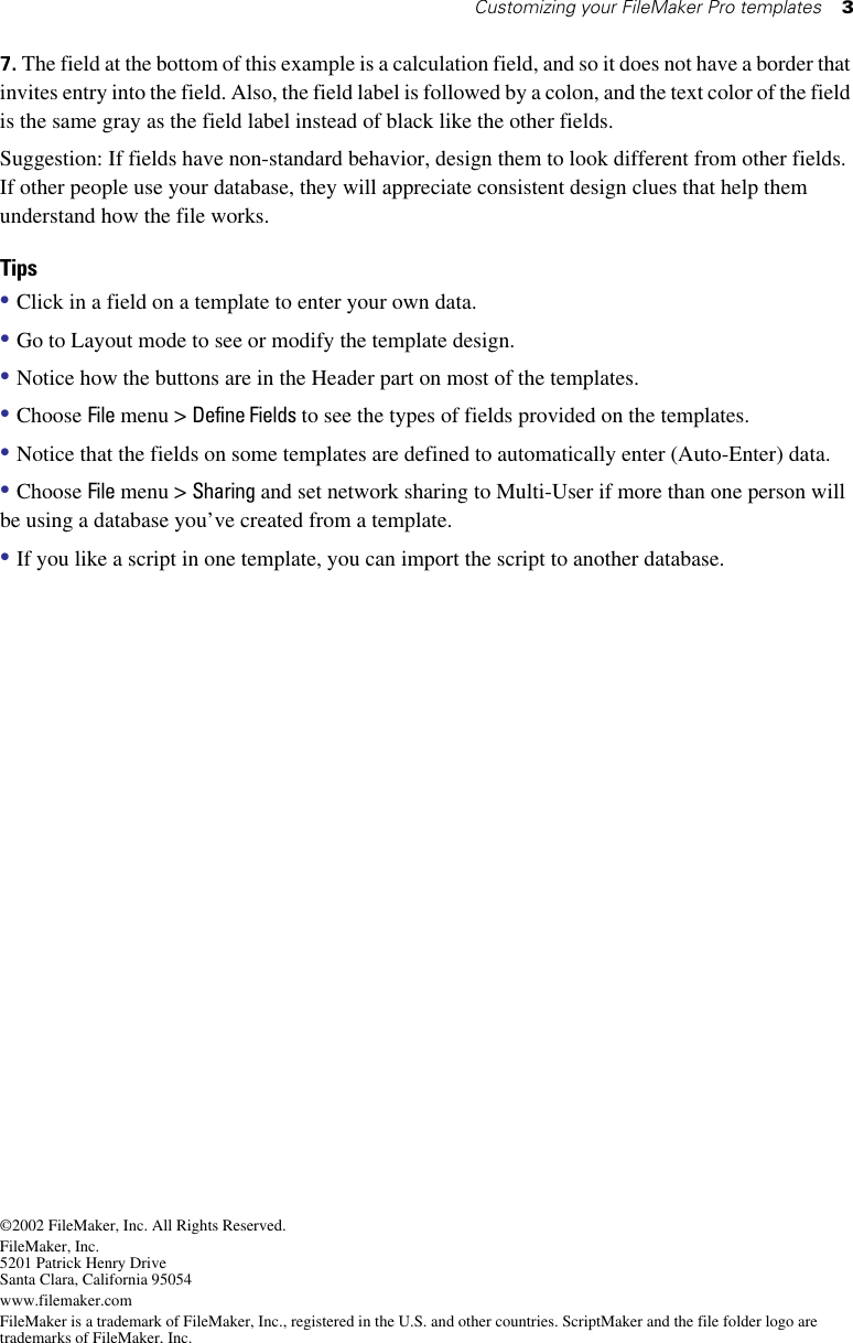 Page 3 of 3 - Filemaker File Maker Pro 6 - Custom S Guide Fm6 En