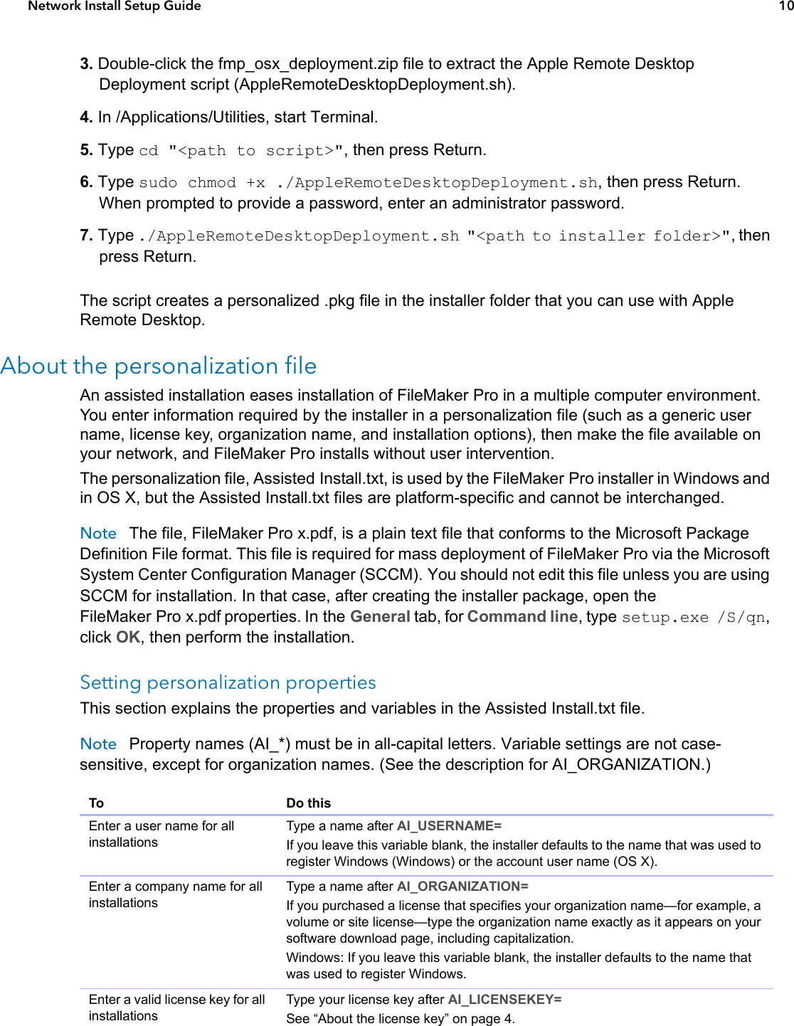 Page 10 of 12 - Filemaker Pro 15 Network Install Setup Guide File Maker - Fmp15