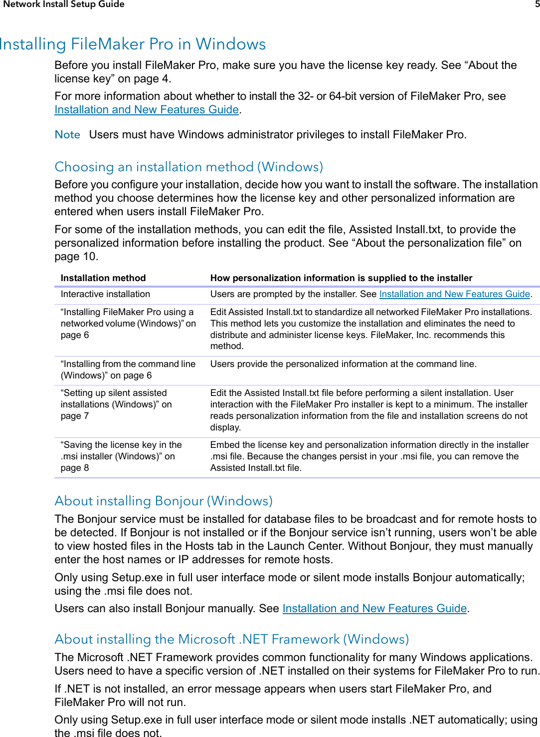 Page 5 of 12 - Filemaker Pro 15 Network Install Setup Guide File Maker - Fmp15