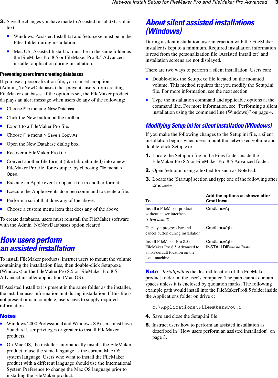 Page 3 of 4 - Filemaker Network Install Setup For Pro 8 And Advanced File Maker 8.5 - Fmp85 En