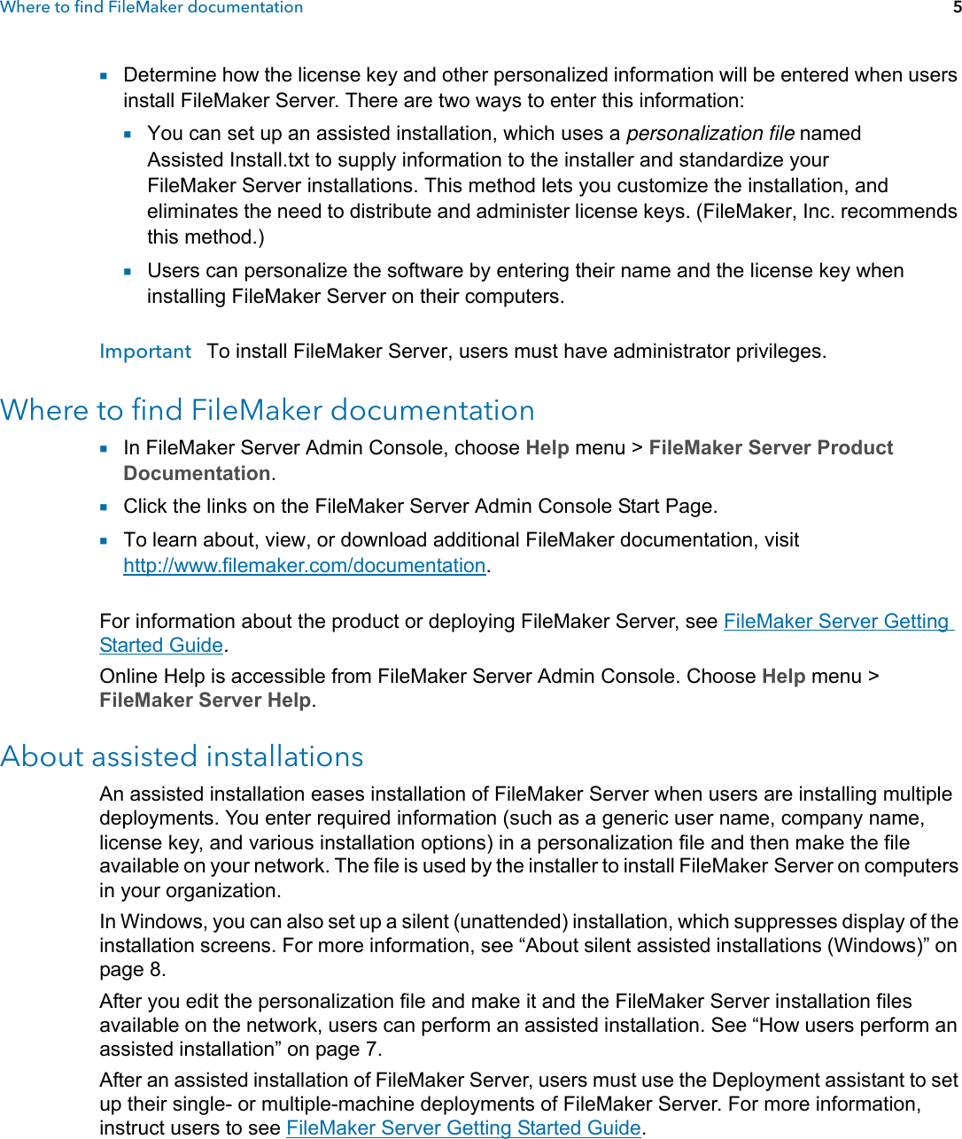 Page 5 of 9 - Filemaker Server 15 Network Install Setup Guide File Maker - Fms15