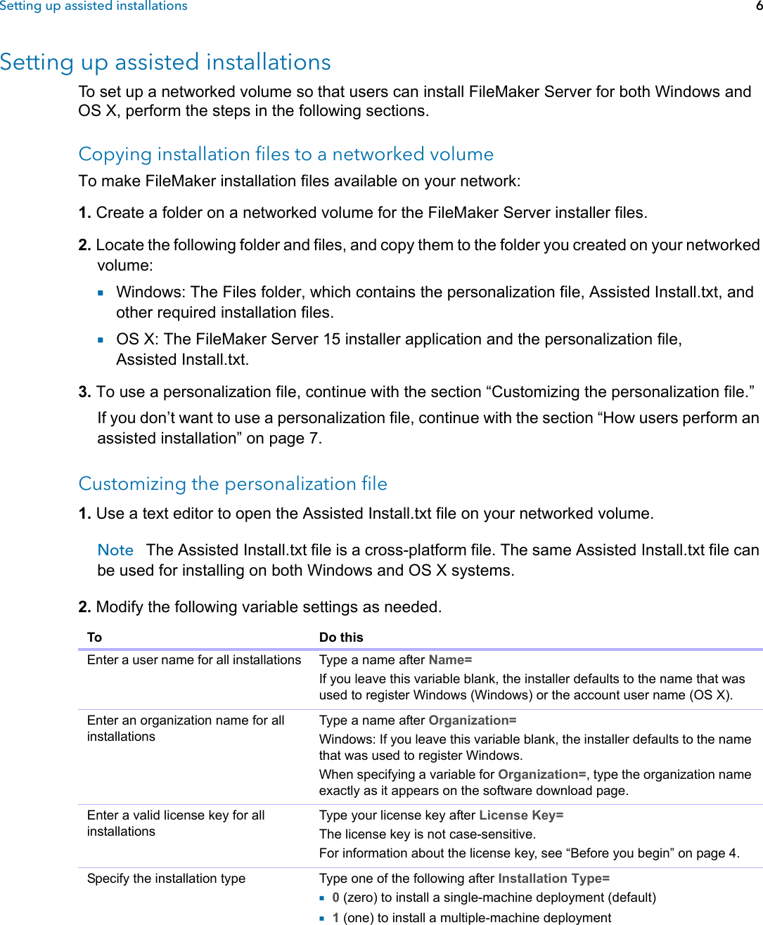 Page 6 of 9 - Filemaker Server 15 Network Install Setup Guide File Maker - Fms15